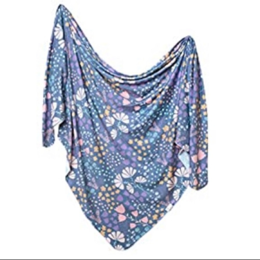 Copper Pearl Swaddle Receiving Blanket Floral Meadow gently used